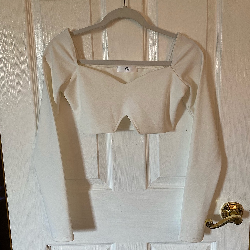 Missguided long sleeve crop top